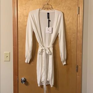 Agnes & Dora - blouson sleeve cardigan in ivory